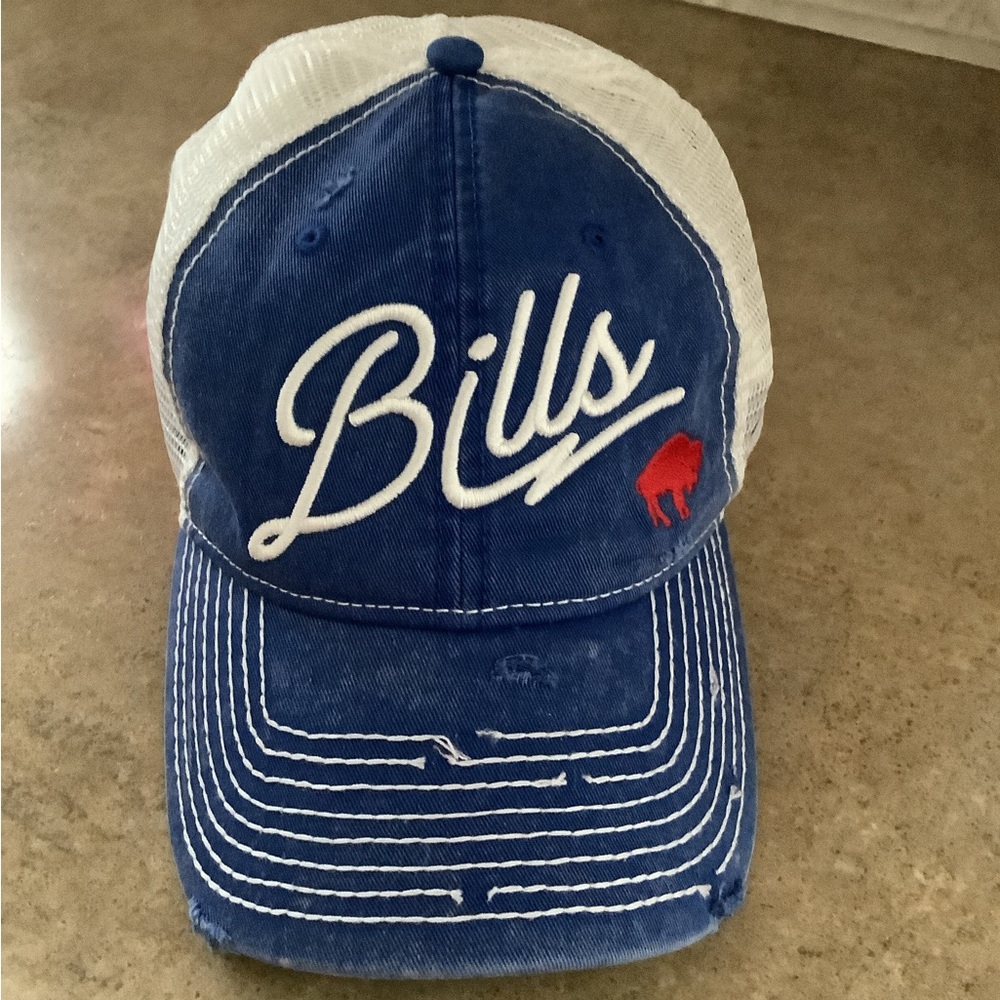 Fanatics Buffalo Bills Women’s Distressed Mesh Back Snap Back Trucker Hat